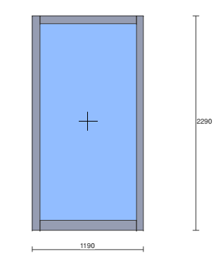Saksalainen kiinteä puualumini ikkuna 12x23 Uw=0,91 - Sulje napsauttamalla kuva