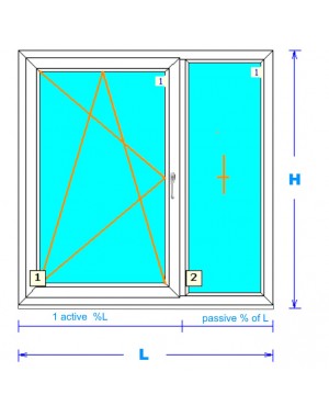 PVC-window combi opening