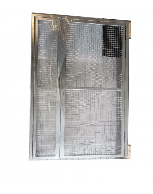 Steel mesh double door