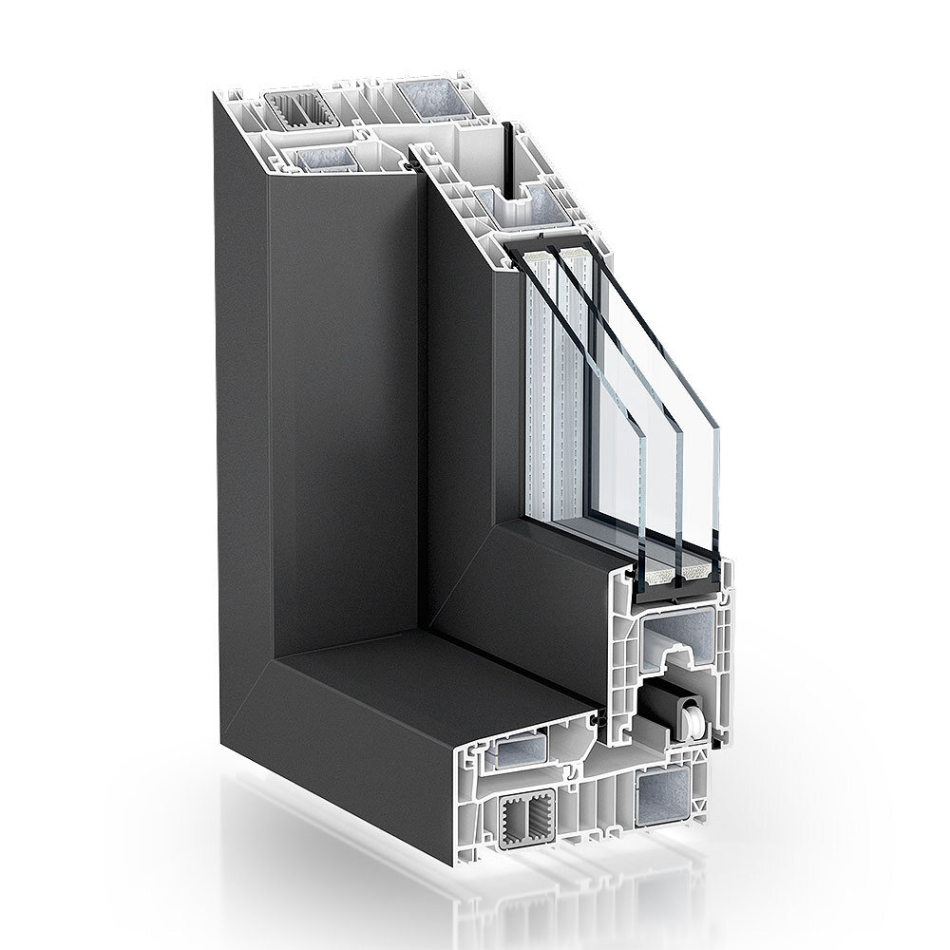 Modal Additional Images for Sliding door 24 x 21,  3 glass, RAL7016