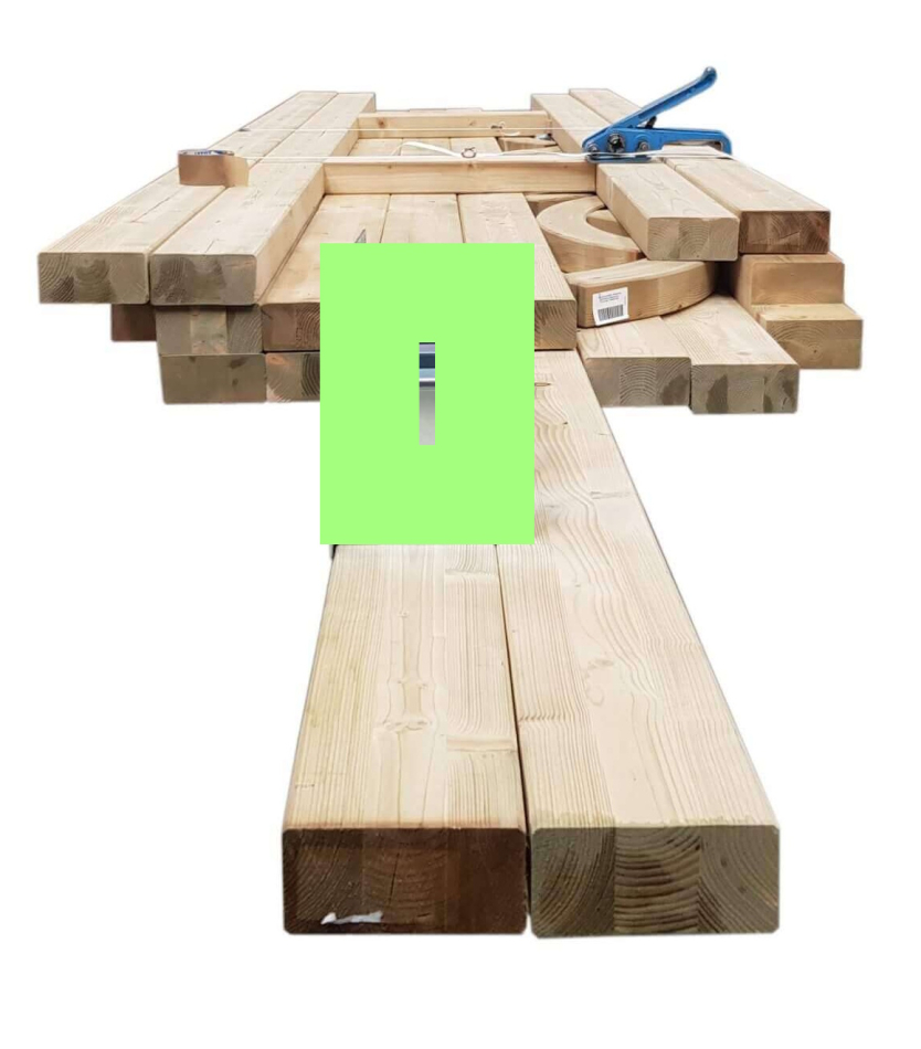 Terassikatos liimapuurakennussarja Pro35 18,4 m2