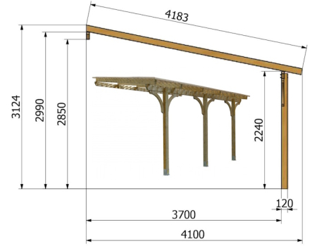 (image for) Construction kit for canopy Pro41 21,5m2