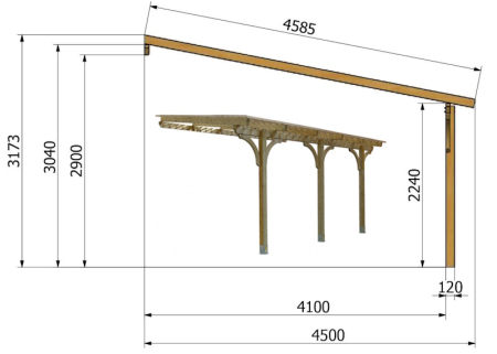 (image for) Construction kit for canopy Pro45 23,6 m2