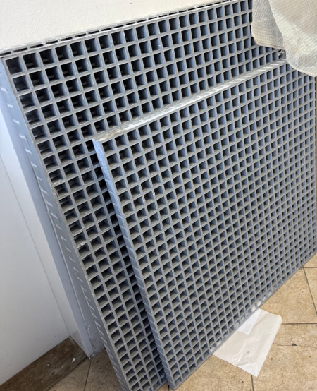 (image for) Glassfiber grating 38 x 38 x 38 mm 2x1,5m